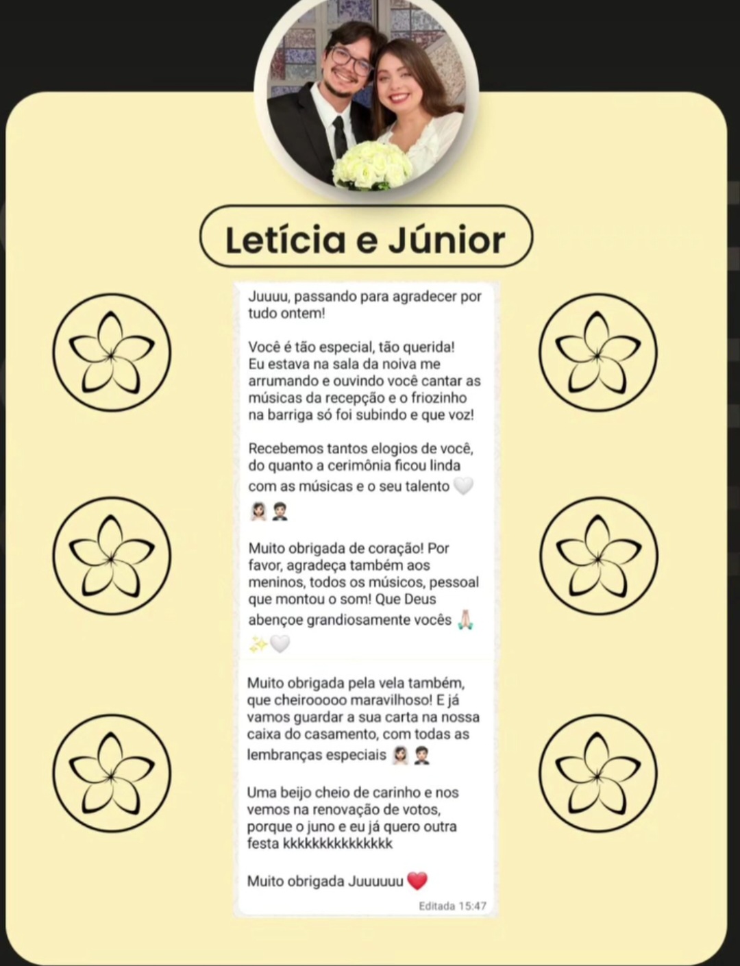 Depoimento Letícia e Júnior